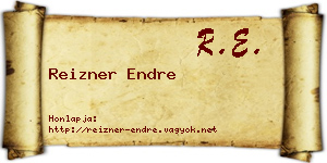Reizner Endre névjegykártya